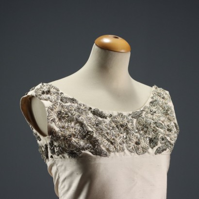 Weißes Vintage Abendkleid