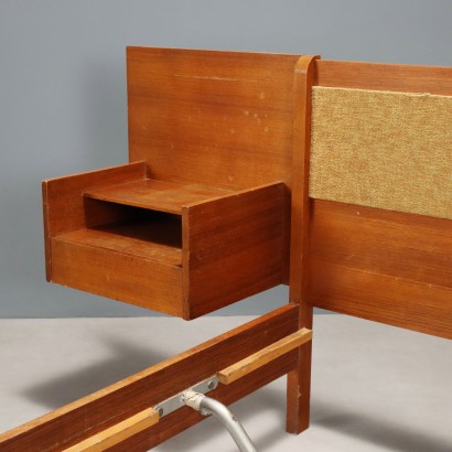 60er Jahre Bett mit Nachttisch