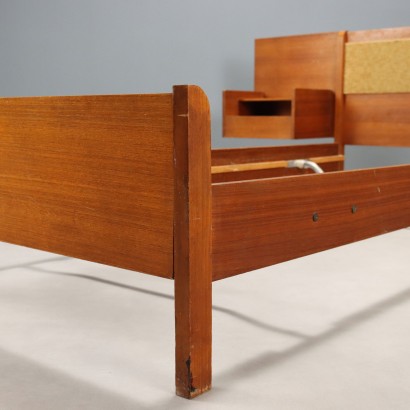 60er Jahre Bett mit Nachttisch