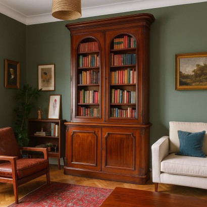 Libreria,Libreria Inglese in Mogano