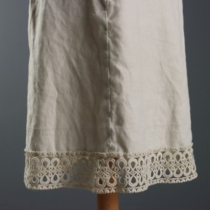 Robe vintage en lin blanc