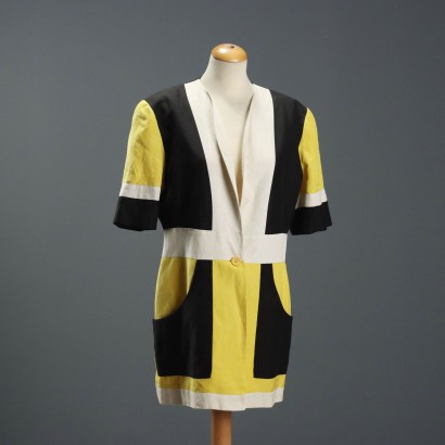 Veste vintage en soie et lin Erreuno