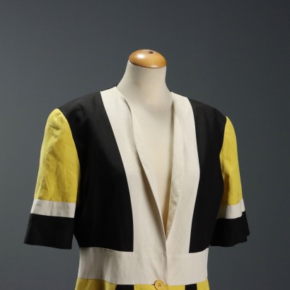 Veste vintage en soie et lin Erreuno