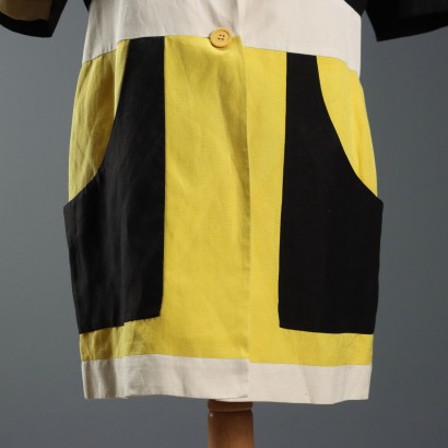 Veste vintage en soie et lin Erreuno