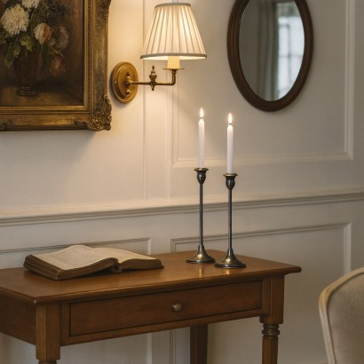 Dos candelabros de plata 925 fabricados