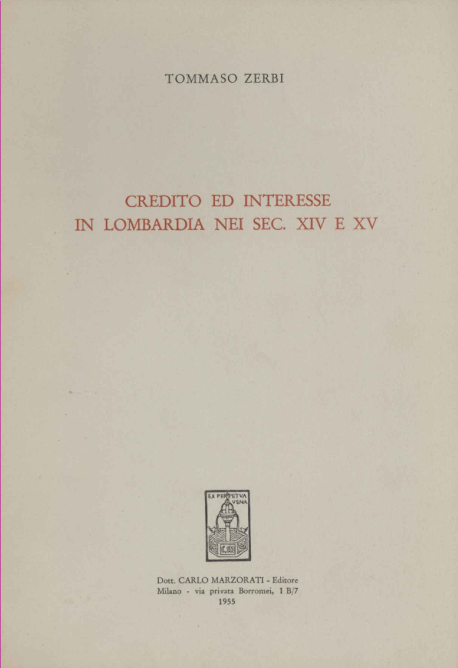 Credit and interest in Lombardy in