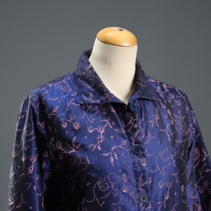 Aspesi Blaue Seidenjacke