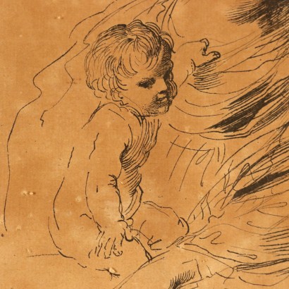 Kupferstich auf Papier, Die Heilige Familie