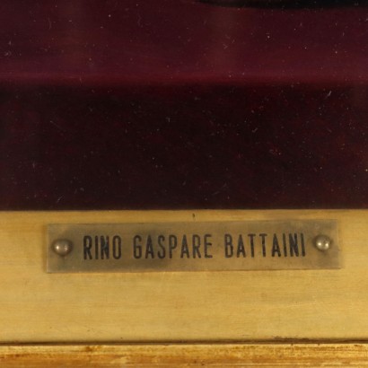 Gemälde von Rino Gaspare Battaini, Stillleben mit Krug und Pfirsichen, Rino Gaspare Battaini, Rino Gaspare Battaini, Rino Gaspare Battaini