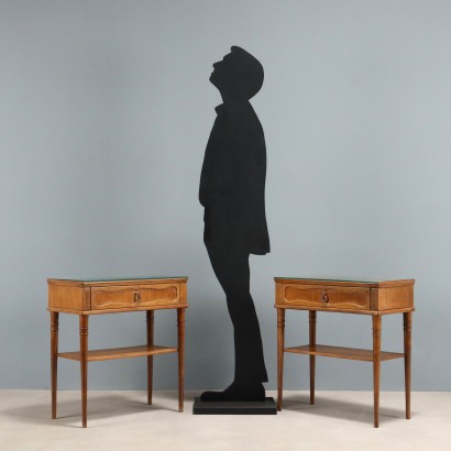 Two 1950s bedside tables
