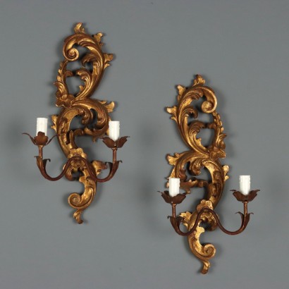 COPPIA APPLIQUE,Coppia Appliques XX Secolo