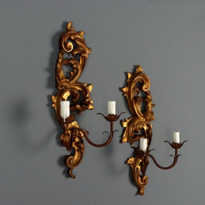 COPPIA APPLIQUE,Coppia Appliques XX Secolo