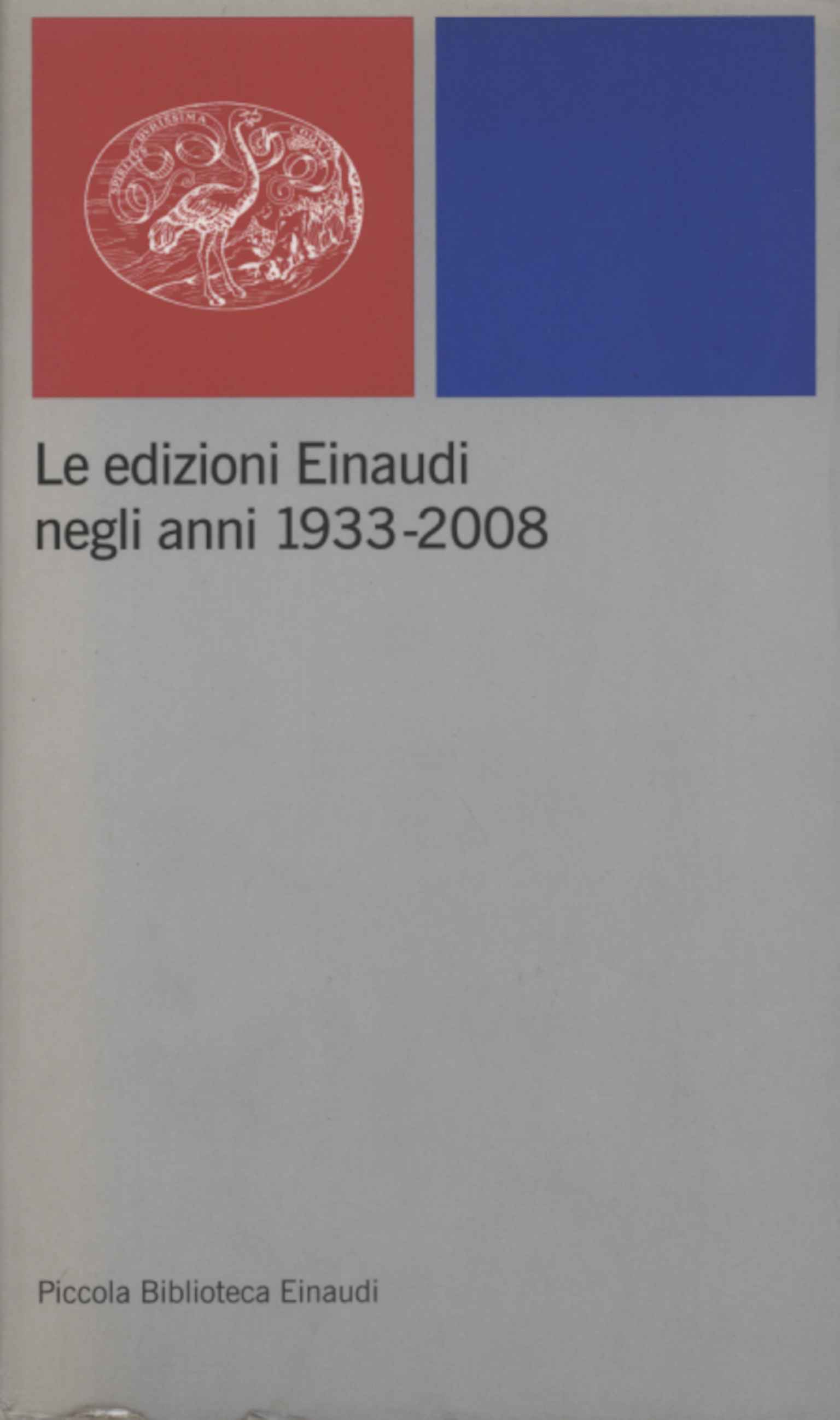 Einaudi editions in the years 1933-2008