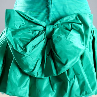 Vestido vintage verde con lazos
