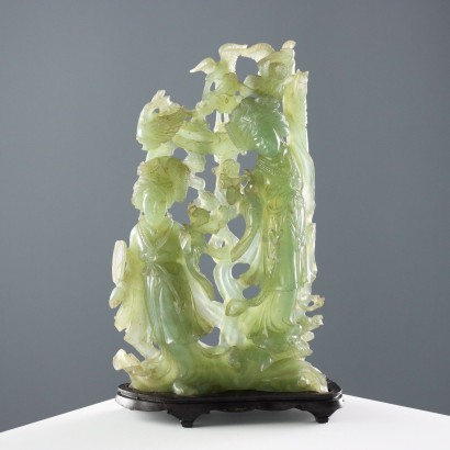 Antique Guanyin Sculpture Jade China XX Century