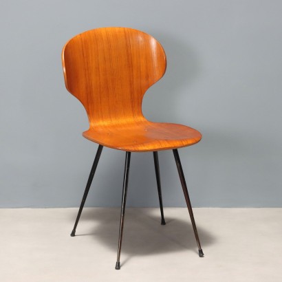 Sedia Anni '60 in Compensato Curvato