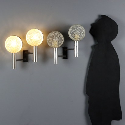 Paire d'appliques, Lampes vintage des années 1960, Lampes vintage des années 1960