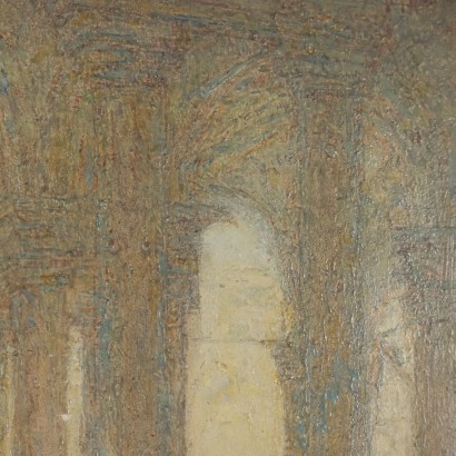 Painting by Gregorio Mariani, Portico with Figures, Gregorio Mariani, Gregorio Mariani, Gregorio Mariani