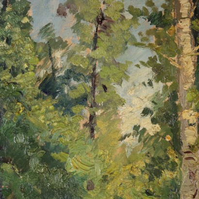 Peinture de Luigi Comolli, Paysage avec personnages, Luigi Comolli, Luigi Comolli