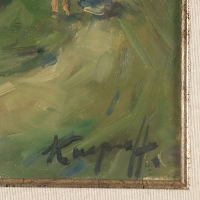 Dipinto di Ivan Karpoff,Paesaggio fluviale con figure,Ivan Karpoff,Ivan Karpoff,Ivan Karpoff