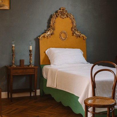 Testiera letto,Testata del Letto,Testata Letto in Legno e Tessuto
