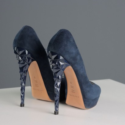 Chaussures Casadei en daim bleu