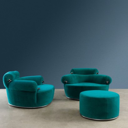 P20B Toro Armchairs Design Luigi Caccia Dominioni Design Italy 1980s
