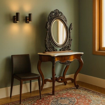 Console table with mirror