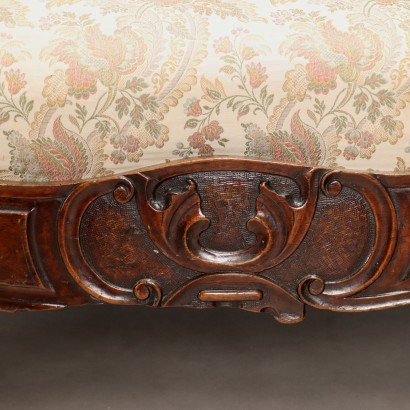 19th century walnut sofa, Louis Philippe walnut sofa