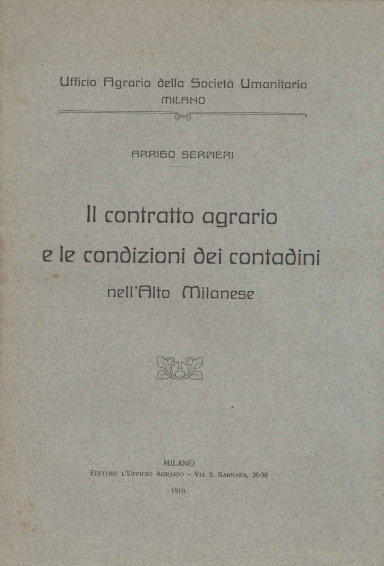 El contrato agrario y las condiciones de