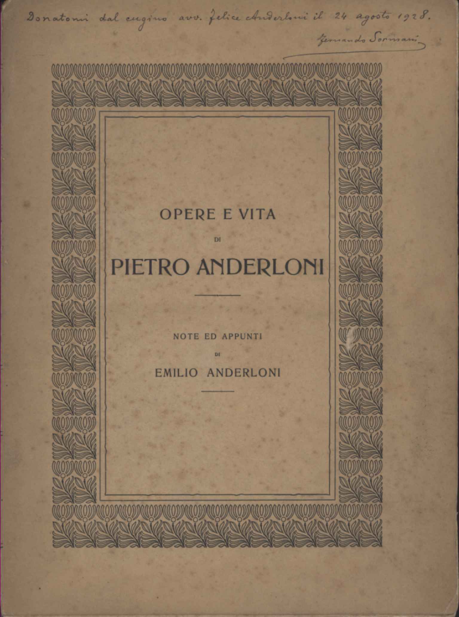 Œuvres et vie de Pietro Anderloni