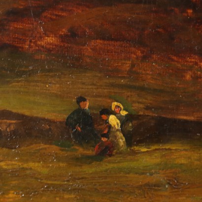 Dipinto di Henry Robinson Hall,Paesaggio con edifici,Henry Robinson Hall,Henry Robinson Hall,Henry Robinson Hall,Born in 1859 Henry Robinson Hall was an English landscape painter, known especially for his Scottish landscapes featuring characteristic herds of cattle, created both in oil and watercolor.