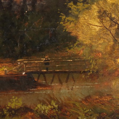 Dipinto di Henry Robinson Hall,Paesaggio con edifici,Henry Robinson Hall,Henry Robinson Hall,Henry Robinson Hall,Born in 1859 Henry Robinson Hall was an English landscape painter, known especially for his Scottish landscapes featuring characteristic herds of cattle, created both in oil and watercolor.