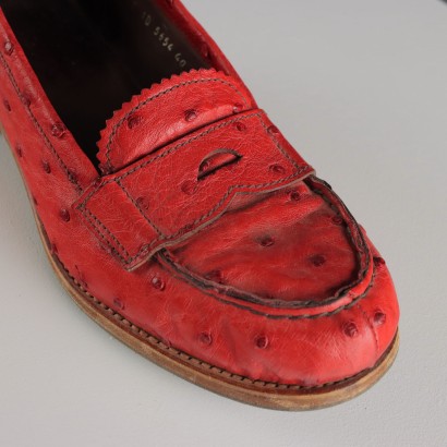 Prada Vintage Red Loafers
