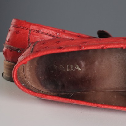 Prada Vintage Red Loafers