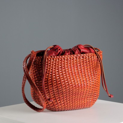Borsa Vintage in Cuoio Intrecciato
