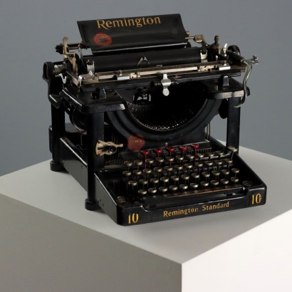 Macchina da Scrivere Remington Standard 10 con Coperchio in Ferro