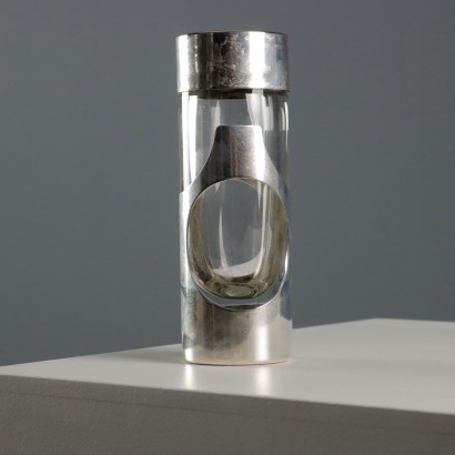 Vaso in Vetro e Argento James Rivière