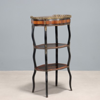 Tavolino intarsiato fine'800,Tavolino Etagere Napoleone III