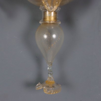 Four glass wall lamps, Group of Four Glass Wall Lamps
