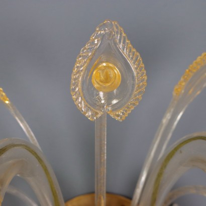 Four glass wall lamps, Group of Four Glass Wall Lamps