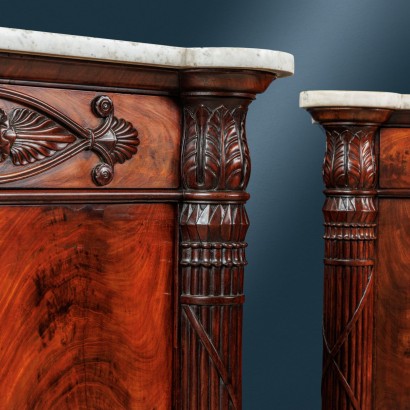 Pair of mahogany sideboards,Pair of sideboards.