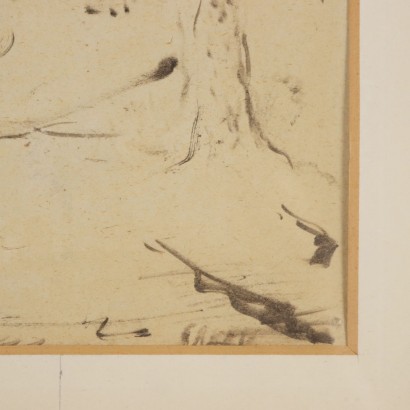 Drawing by Aligi Sassu, Horse in the Landscape, Aligi Sassu, Aligi Sassu, Aligi Sassu, Aligi Sassu