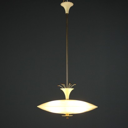 Lampada Anni 50 con Vetro Lavorato