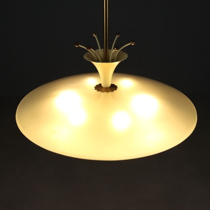 Lampada Anni 50 con Vetro Lavorato