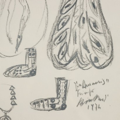 Dibujo de Remo Brindisi, Bocetos para vestuario de l'Odoub, Remo Brindisi, Remo Brindisi, Remo Brindisi, Remo Brindisi, Remo Brindisi, Remo Brindisi