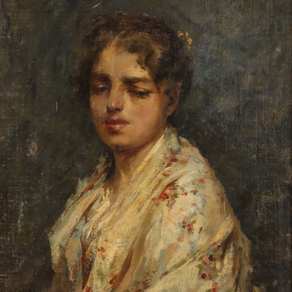 Dipinto di Nicola Biondi,Ritratto femminile,Nicola Biondi,Nicola Biondi,Nicola Biondi,Nicola Biondi