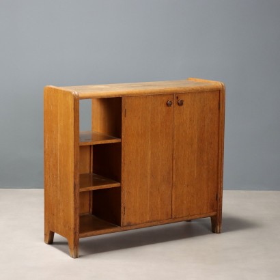 Vintage Cabinet Design Oak Veneer Design Italy 1950s-1960s