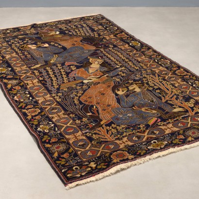 Antique Kum Carpet Wool Extra-Thin Knot 77 x 48 In
