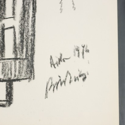 Drawing by Remo Brindisi, Sketch for the costumes of the 0, Remo Brindisi, Remo Brindisi, Remo Brindisi